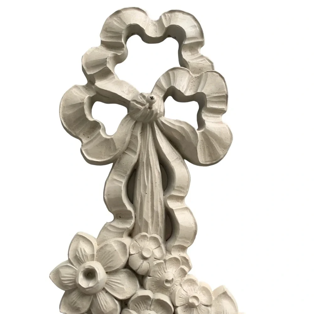 Vintage Candle Sconce Holder 1969 Candleholder Syroco 4089 Flower Basket